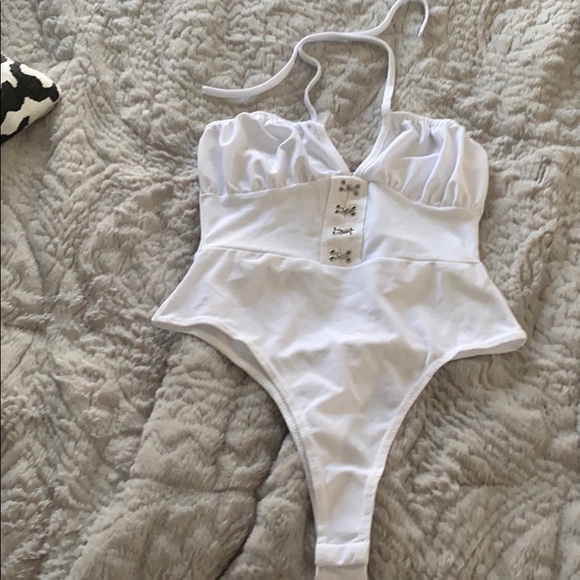 PrettyLittleThing Tops - White PLT bodysuit